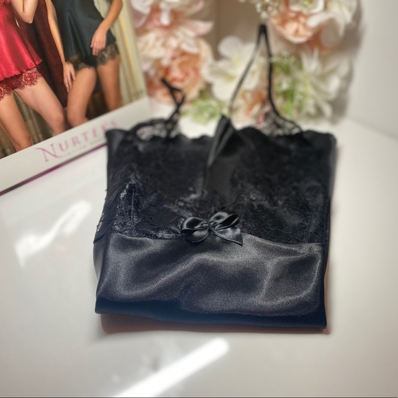 🆕 Black lace🤩satin pj set - Picture 3 of 6